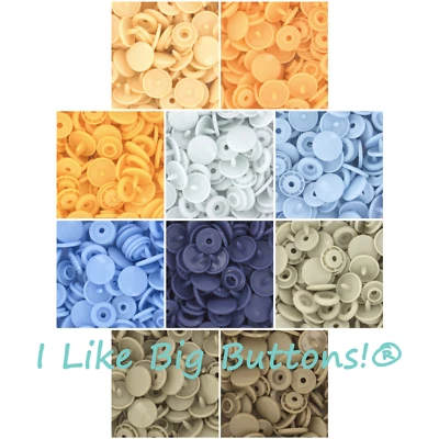 100 Sets KAM Snaps: BABY BOY BLUE Size 20 T5 Plastic Snap Buttons No Sew Sewing - Image 1 of 4