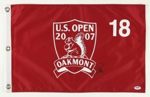 Sergio Garcia Signed 2007 U.S. Open Golf Pin Flag (PSA) - Picture 1 of 2
