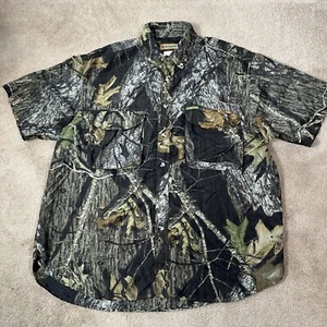 Remington Shirt Mens XL Camo Mossy Oak Break Up Nylon Vented Lightweight - Picture 1 of 7