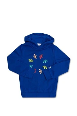 Nuevo Adidas ORIGINALS ADICOLOR Sudadera con Capucha Niños Talla L 13-14 Años Azul Sudadera Chaqueta Foto 1 de 4