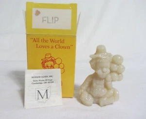 VINTAGE MOSSER FLIP BALLON CLOWN BEIGE HELLBRAUN OPALISIEREND GEMARKT M 81 - Bild 1 von 6