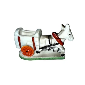 Vintage 1950’s Made in Japan Donkey And Cart Toothpick Holder - Picture 1 of 7