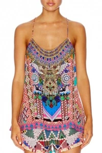 CAMILLA Cami Kabuk Kiz Shoestring Top Size S AU 10/US 6 RESORT WEAR - Picture 1 of 7