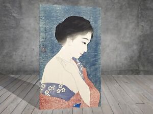 Torii Kotondo Make up  JAPAN LADAY WOMEN CANVAS PAINTING ART PRINT POSTER 1431