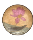 Plaque murale décorative vintage en laiton avec floral émaillé fabriqué en Inde