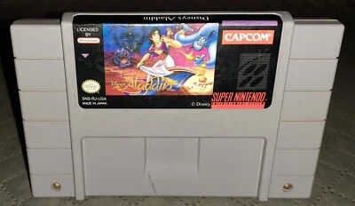 Disney's Aladdin  SNES Super Nintendo Authentic USA Video Game Cartridge Only  - Image 1 of 3
