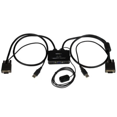 StarTech.com 2 Port USB VGA Cable KVM Switch - USB Powered with Remote Switch - Image 1 of 4