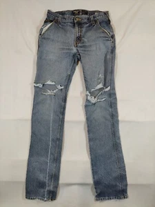 Ariat Jeans Men's 30x38 M4 Rebar Boot Relaxed Fit Distressed Western Work Denim - Picture 1 of 12