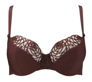 NUEVO CON ETIQUETAS PANACHE 4031 "Harmony Balconne" Sujetador de Encaje Chocolate talla 32GG - Imagen 1 de 1