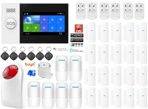 T57 WiFi+4G Tuya APP Wireless IP Home Burglar Security Alarm System+Strobe Light - Picture 1 of 20
