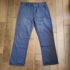 Brixton Men's Navy Blue Labor Relaxed Fit Chino Pants - Size 34/32 - Picture 1 of 14