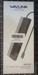 Wavlink USB-C 4k@60Hz Triple Display Docking Station w/ Power Delivery WL-UMD08 - Picture 1 of 2