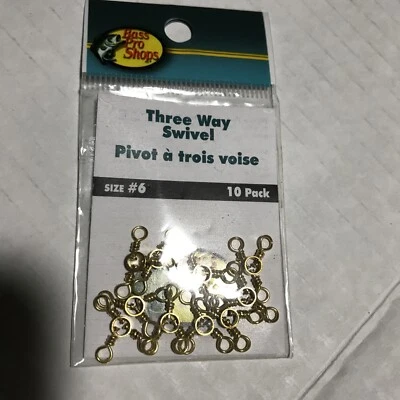 Bass Pro Shops Offshore Angler Talla #6 Cross Line Giratorio Tres Vías CANTIDAD 10 NUEVO Foto 1 de 4