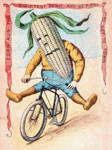 Corn on Bike, Vintage Sophie, Wall Art Print Poster 14" x 11"   2005 - Picture 1 of 1