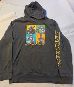 Star Wars Sweater Boys Extra Large Gray Hoodie Sweatshirt Logo Youth Big Kids - Picture 1 of 4