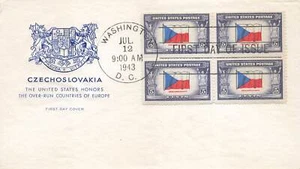 910 5c TSCHECHOSLOWAKEI - Farnam Bl4 - Bild 1 von 1