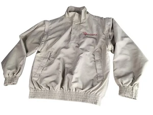 Tres Bien Golf Jacket Men Sz M Khaki Woodbridge Golf Club Snap Casual Workwear - Picture 1 of 8