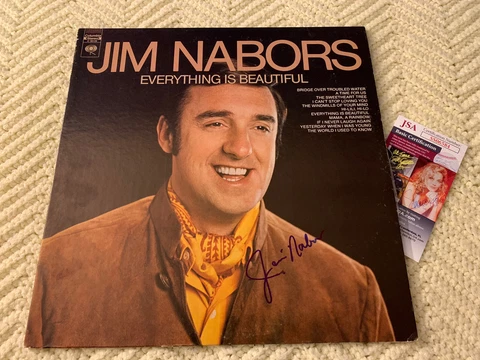 Jim Nabors SIGNED ALBUM COVER JSA Authenticated COA Everything Is Beautiful Cover