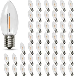 50PACK C9 LED Christmas Light Bulb Replacement Bulb Patio String Lights (an) - Picture 1 of 8