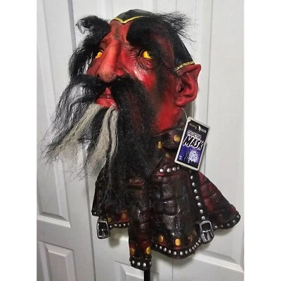 Mario Chiodo 2004 Warlock Devil Latex Mask Viking Satan Evil Over Head Shoulders - Image 1 of 4