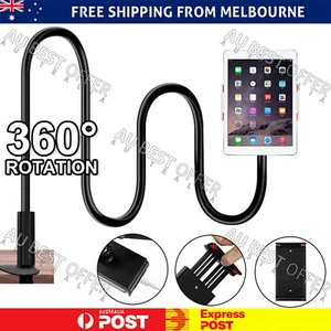 Mobile Phone Flexible 360° Clip Mount Stand Holder Bed Desktop Bracket Clamp AU - Picture 1 of 12