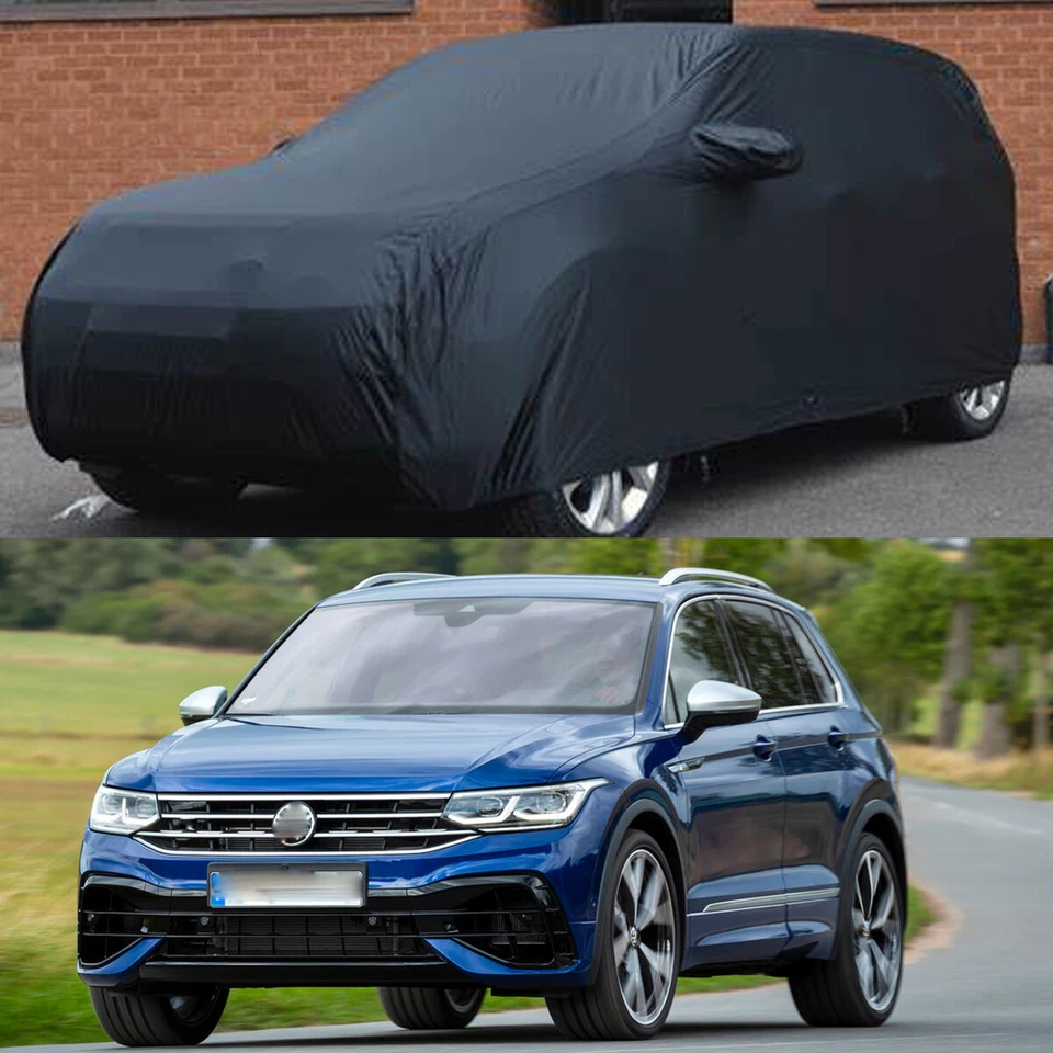 Cubierta completa de auto para VW Tiguan satinada elástica a prueba de arañazos a prueba de polvo INTERIOR suave negra Foto 1 de 4