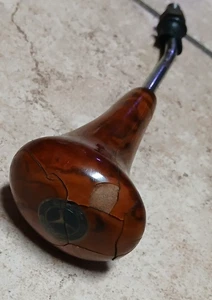 GEAR SHIFT KNOB WALNUT AUTOMATIC From Mercedes Benz Model 300 - 1984 **DAMAGED** - Picture 1 of 17