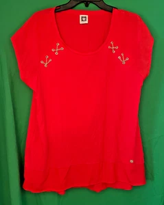 Anne Klein Sport Barbados Cherry Bluse Gr. L - Bild 1 von 8