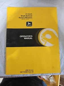 John Deere 21" Walk-Behind Rotary Mowers Operators Manual OM-TY20588 Issue A3 MR - Bild 1 von 3