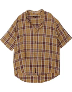 TIMBERLAND Boys Short Sleeve Shirt 15-16 Years Beige Check Cotton AT20 - Picture 1 of 3