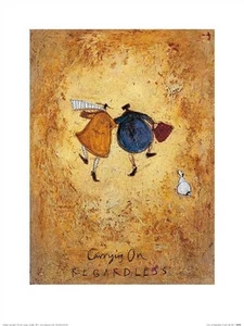 Carrying on Regardless Art Print by Sam Toft 11 3/4 x 15 3/4" Paper New Unframed - Picture 1 of 1
