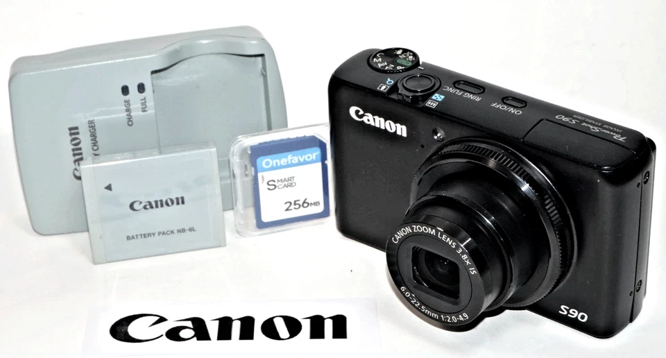 Canon PowerShot S90 10.0MP Digital Camera Image stabilizer 3.8x Optical Zoom Foto 1 de 4