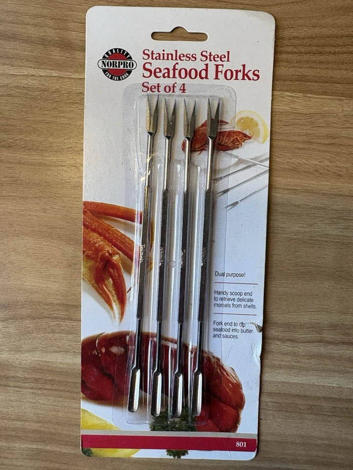 Juego de tenedor/selección de mariscos de acero inoxidable Norpro de 4 piezas Foto 1 de 1
