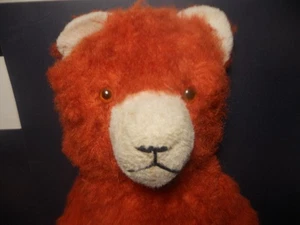 Vintage TEDDY BEAR Reddish CARNIVAL Type 1950s 25 in Poss German Straw Fill Larg - Picture 1 of 5