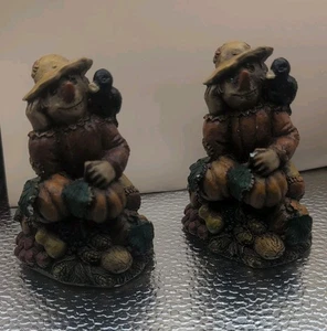 Dos decoraciones/estatuillas de espantapájaros de otoño - Imagen 1 de 14