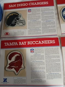 9 nfl team patches mit Statistiken auf Rückseite - Bild 1 von 4
