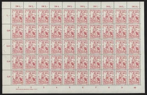 DDR 1956 - Mi-Nr. 544 ** - MNH - Bogen - mit PF I, II, III, IV, VI, VIII & IX - Bild 1 von 2