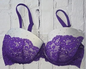 Victoria’s Secret Dream Angels Lined Demi Bra 34D Purple Gray - Picture 1 of 8