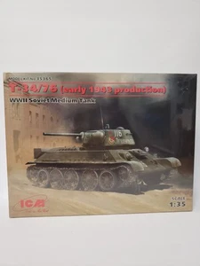 ICM 1/35 T-34/76 (principios de 1943 prod) tanque medio soviético #35365 kit modelo sellado - Imagen 1 de 2