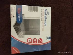 Étuis minces CD vides 10x neuf emballage scellé plateau noir - Photo 1/3
