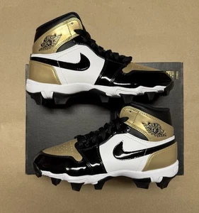 Botines de béisbol Nike Air Jordan 1 retro Mid Youth talla GS talla 5y ¡NUEVOS! - Imagen 1 de 6