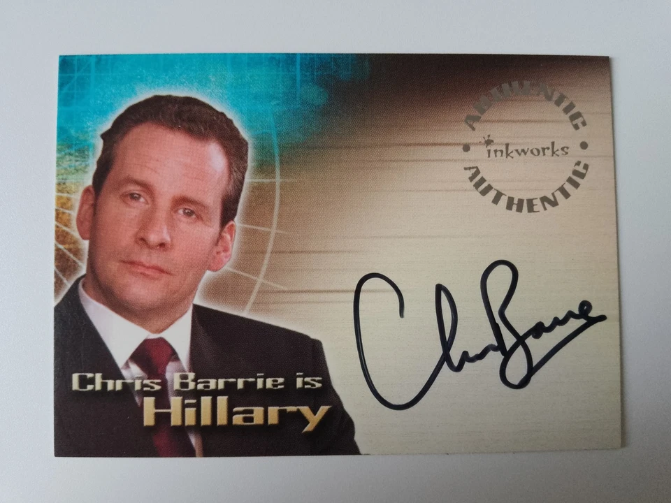 Chris Barrie Inkworks 2003 Tomb Raider The Craddle of Life Autograph A2 Hillary - Image 1 of 4
