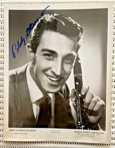 Photo ancienne autographe brillante Buddy De Franco Orchestra MGM Records 8"X10" - Photo 1/2