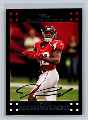 2007 Topps #50 Jerious Norwood Atlanta Falcons Football Card - Image 1 of 2