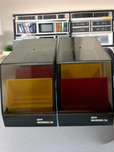 Lot Of 2: SRW Microdex 50 Computer Floppy Disk Holder Organizer Case Storage Box - Afbeelding 1 van 24