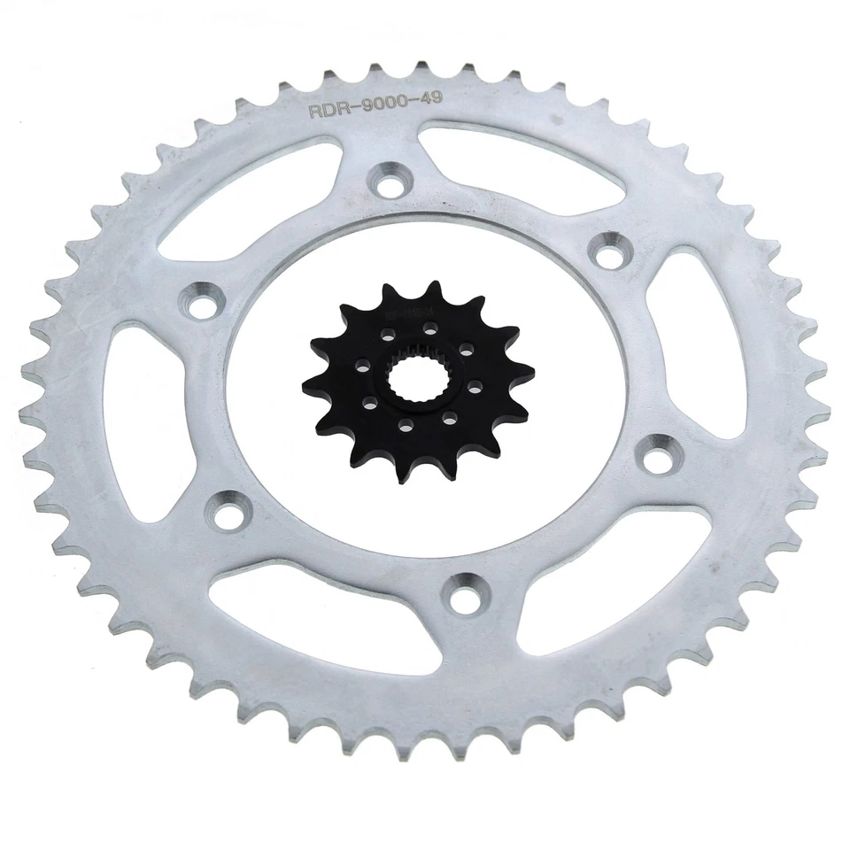 Honda CR125R CR125 CRF250R CRF250 14 зубьев передняя и 49 зубчатая задняя звездочка 04-14 - Изображение 1 из 1
