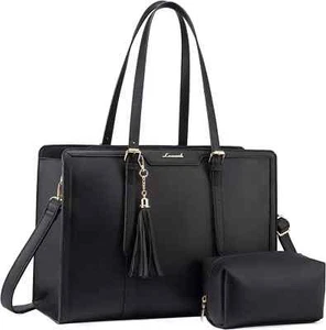 LOVEVOOK Laptop Bag for Women 15.6 inch Laptop Tote Bag with Clutch Purse - Picture 1 of 9