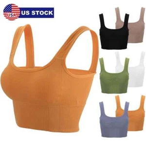 Women Bralette Bra Bustier Crop Top Ladies Camisole Cami Vest Tank Yoga Bralet - Picture 1 of 18