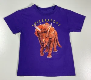 Vintage Triceratops T Shirt Youth Sz M Dinosaur Single Stitch Nature Company 90s - Picture 1 of 9