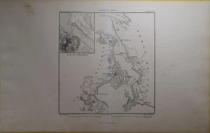 1859 Copenhagen Map Denmark Surroundings Napoleon Military Thiers Antique C18-8 - Picture 1 of 3